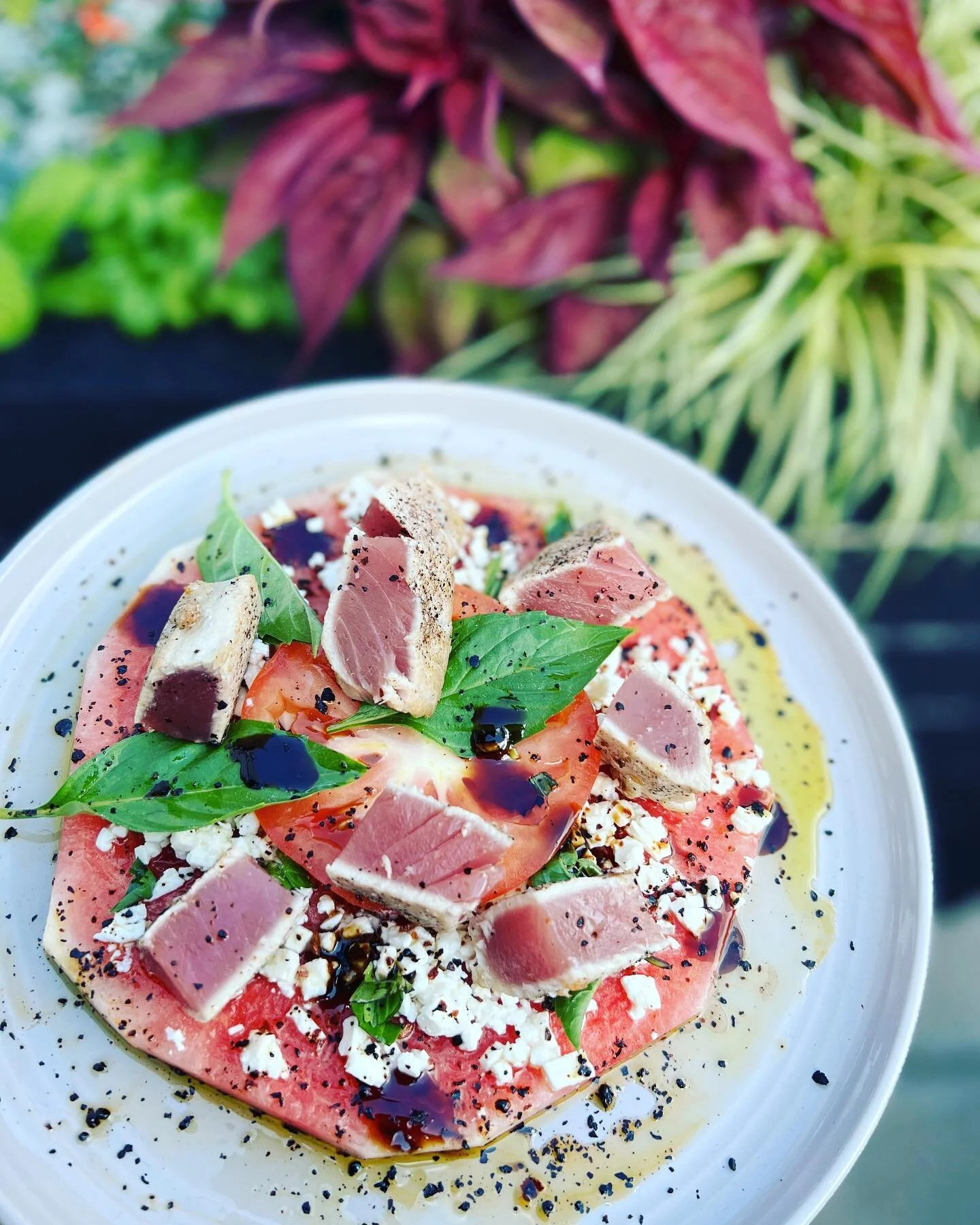 Tuna and watermelon carpaccio